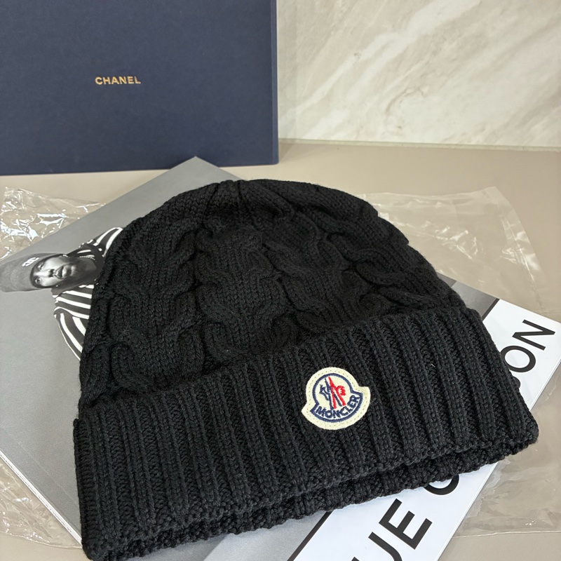 Moncler 經典 黑色 毛帽-5