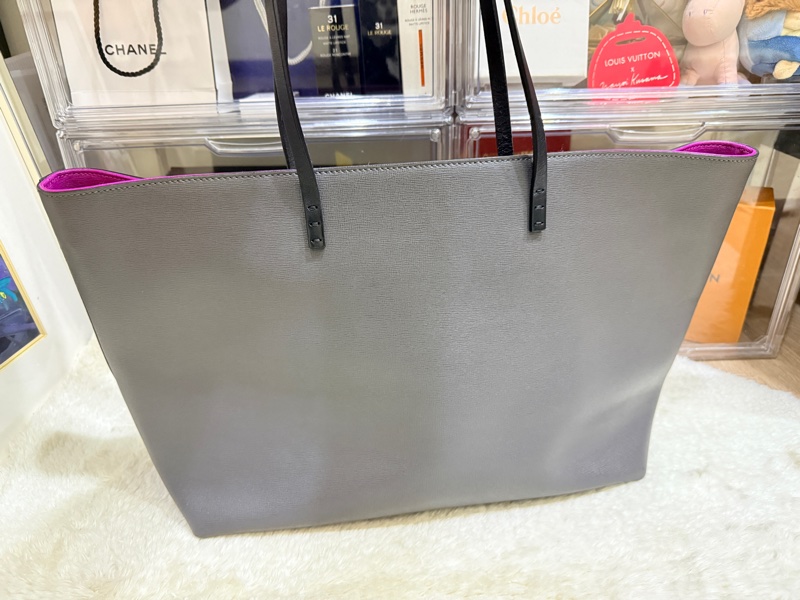 Fendi 怪獸托特包 可肩背 灰色 不重 好-7