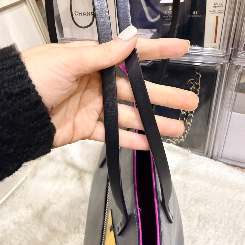 Fendi 怪獸托特包 可肩背 灰色 不重 好-31