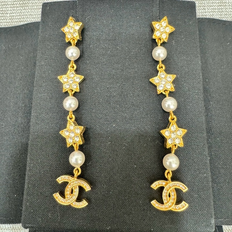 Chanel 香奈兒長款 五角星⭐️ 星星流蘇耳環-2