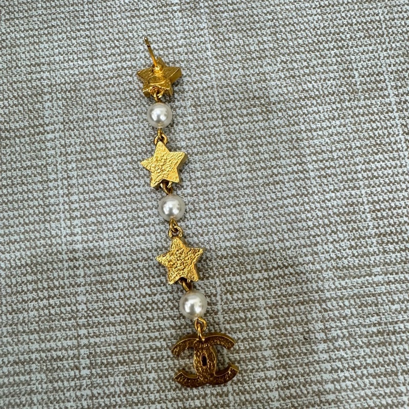 Chanel 香奈兒長款 五角星⭐️ 星星流蘇耳環-8