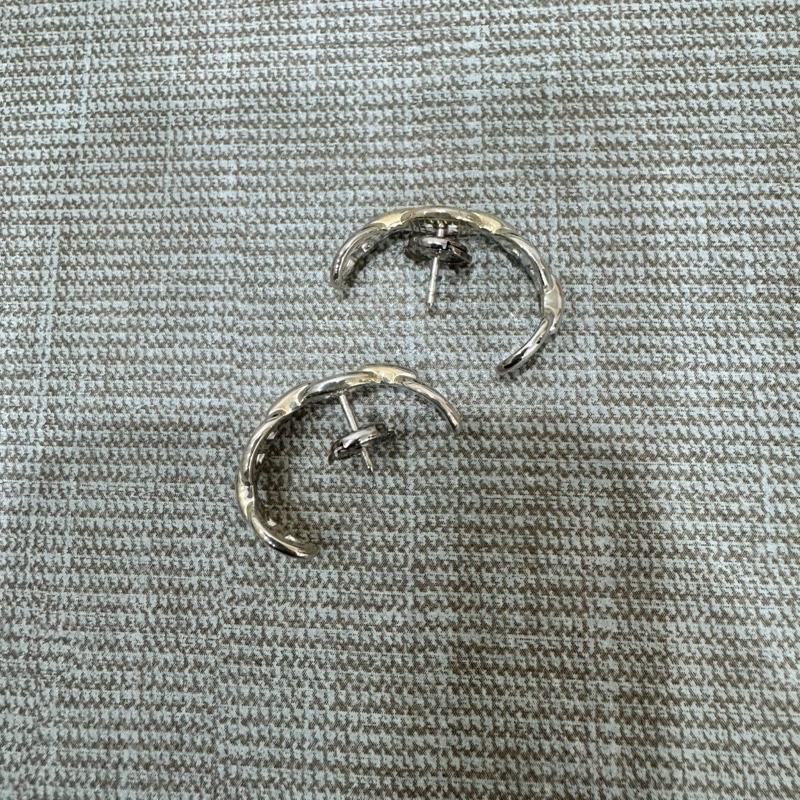 愛馬仕半圈豬鼻耳環925純銀-8