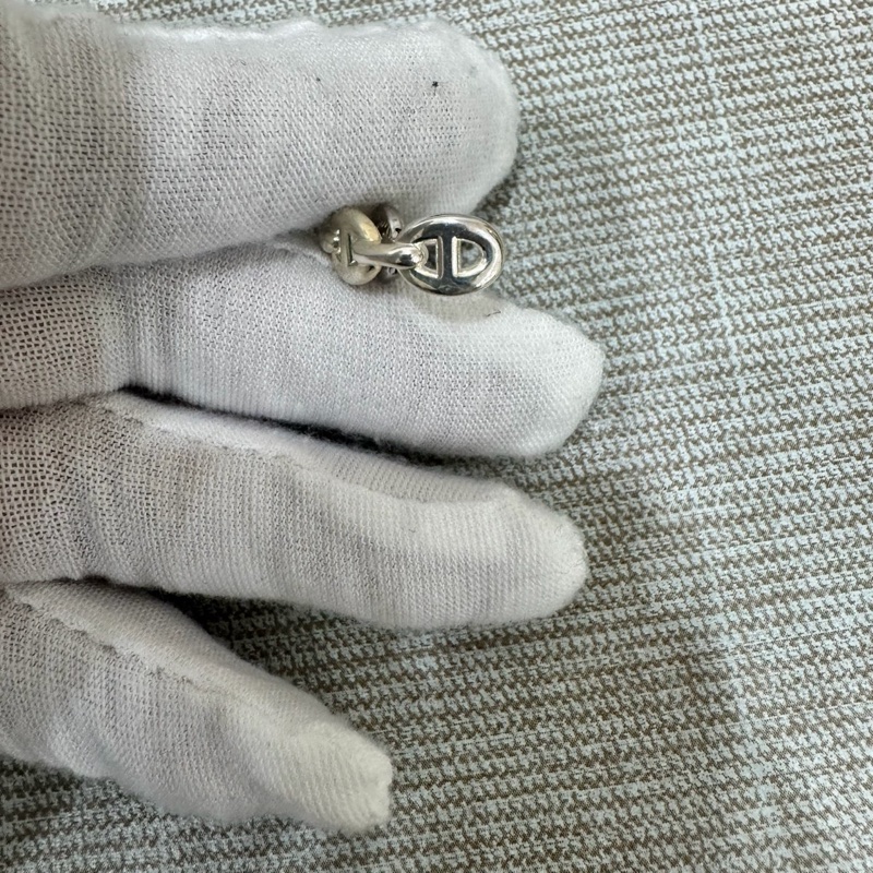 愛馬仕半圈豬鼻耳環925純銀-14