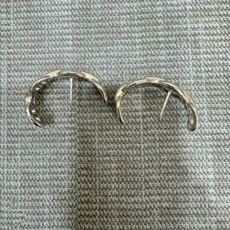 愛馬仕半圈豬鼻耳環925純銀-18