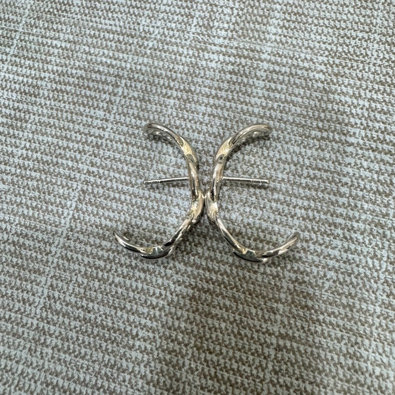 愛馬仕半圈豬鼻耳環925純銀-19