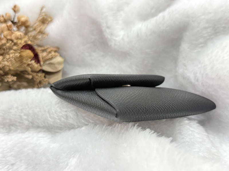 愛馬仕零錢包 Bastia 牛皮 黑色 經典款方型錢包 HERMÈS-9