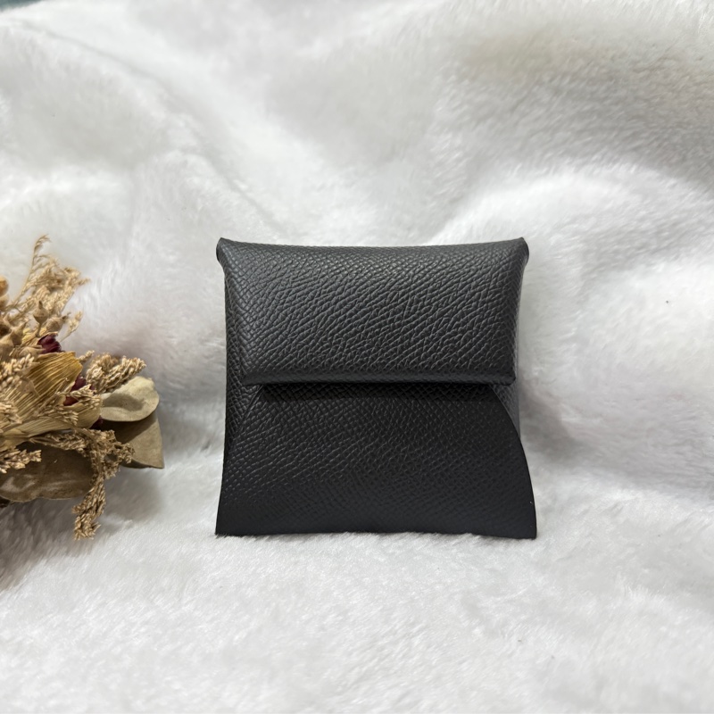 愛馬仕零錢包 Bastia 牛皮 黑色 經典款方型錢包 HERMÈS-3
