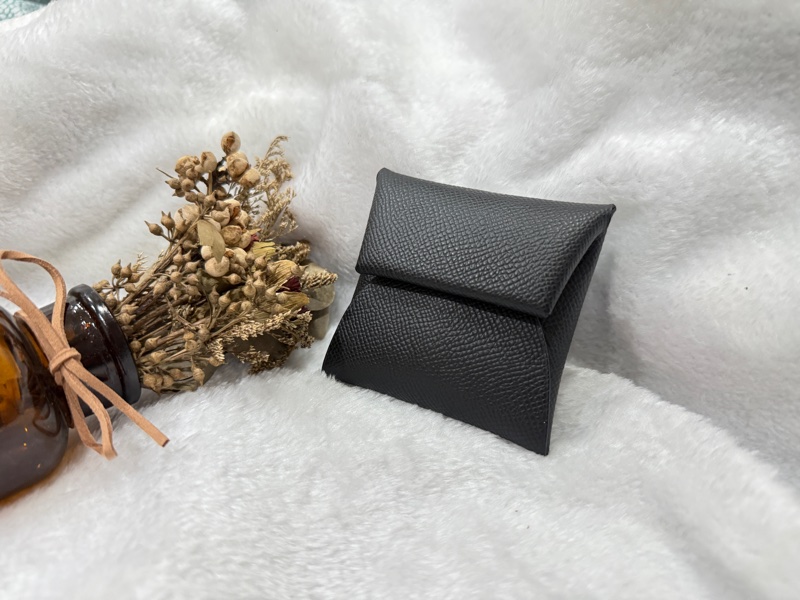 愛馬仕零錢包 Bastia 牛皮 黑色 經典款方型錢包 HERMÈS-4