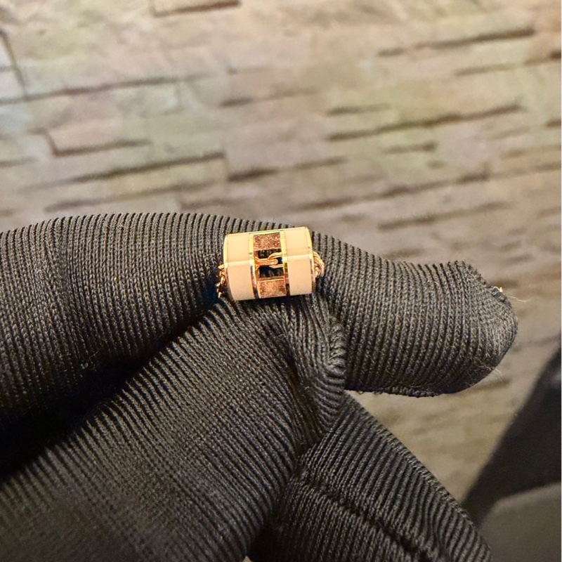 愛馬仕popH mini項鍊 玫瑰金奶茶色-14