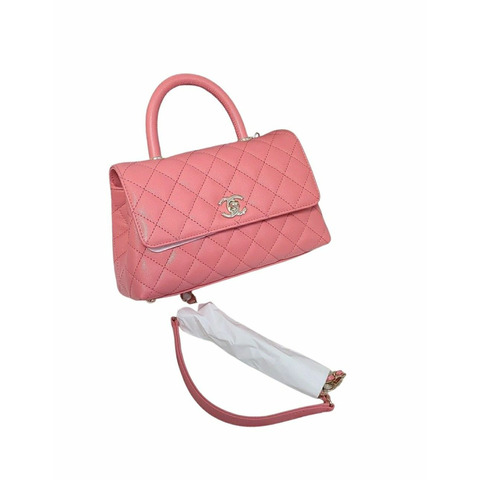 CHANEL 可可手柄小粉牛奶粉魚子醬絎縫香巴拉