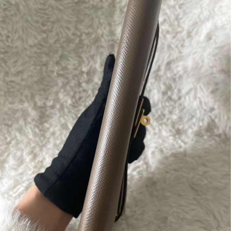 🌈Hermes🧡Kelly Wallet🧡大象灰金扣🌟98.5新🌈Epsom皮🌟Stamp C🌟-3