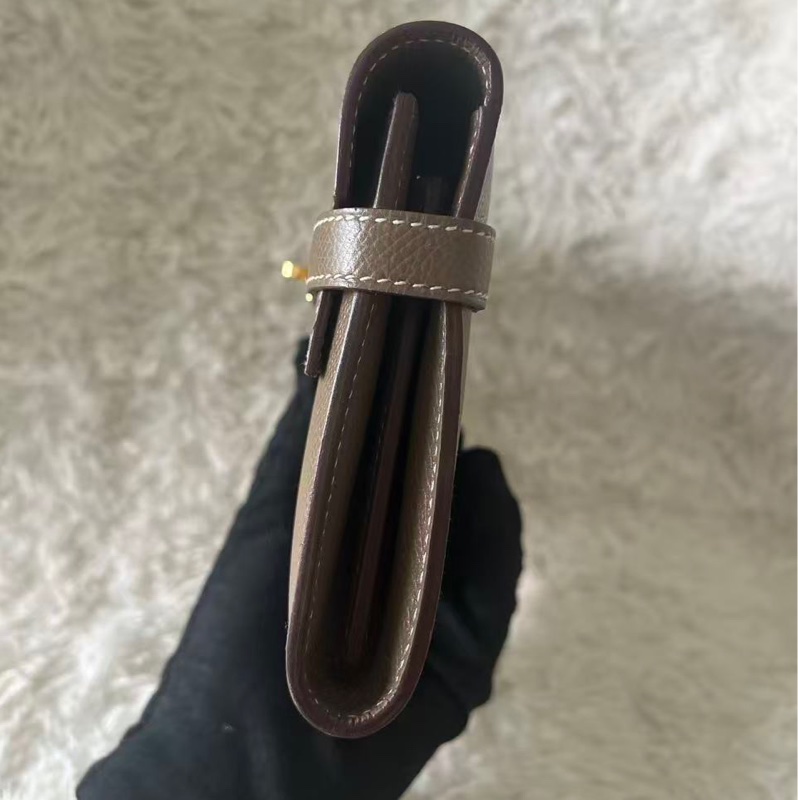 🌈Hermes🧡Kelly Wallet🧡大象灰金扣🌟98.5新🌈Epsom皮🌟Stamp C🌟-6