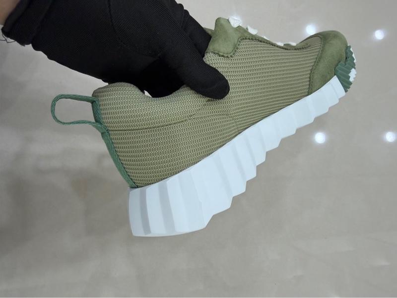 Hermes愛馬仕高科技網眼麂皮山羊皮運動鞋 瓷綠色-9