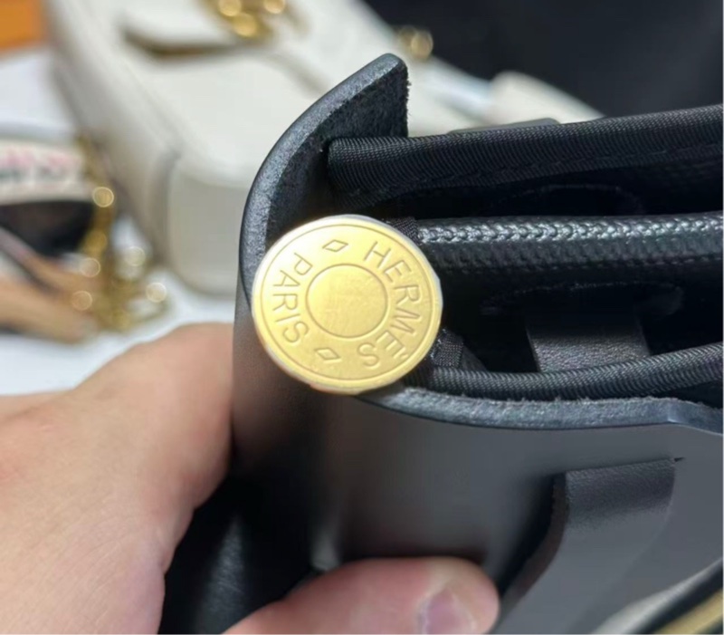 🌈Hermes🧡Herbag 31🧡防水布黑色金扣🌈全新未使用🌟Stamp U🌟-4