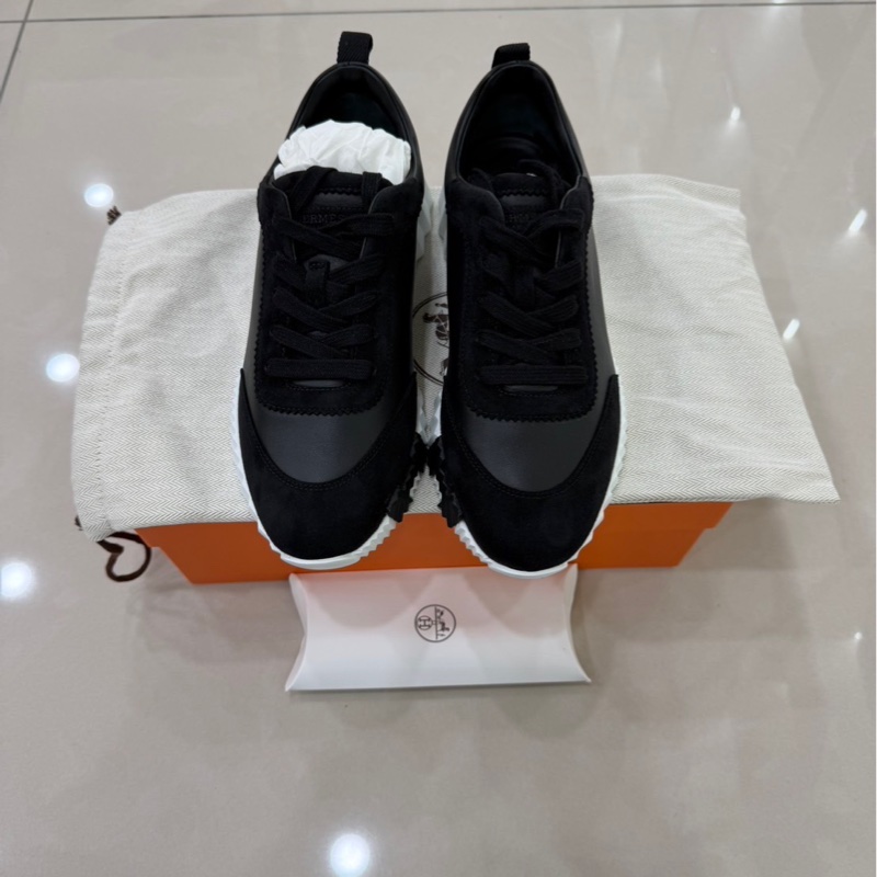 愛馬仕Hermes 新款 Bouncing運動鞋 黑色小牛皮-0