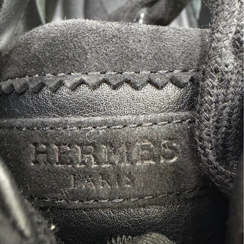 愛馬仕Hermes 新款 Bouncing運動鞋 黑色小牛皮-8