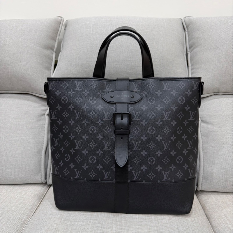 LV M45914黑灰老花公事包 斜背包 手提包👜-0