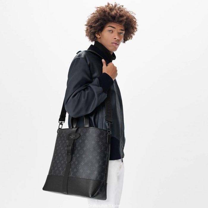 LV M45914黑灰老花公事包 斜背包 手提包👜-3