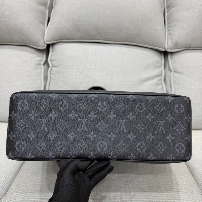 LV M45914黑灰老花公事包 斜背包 手提包👜-15