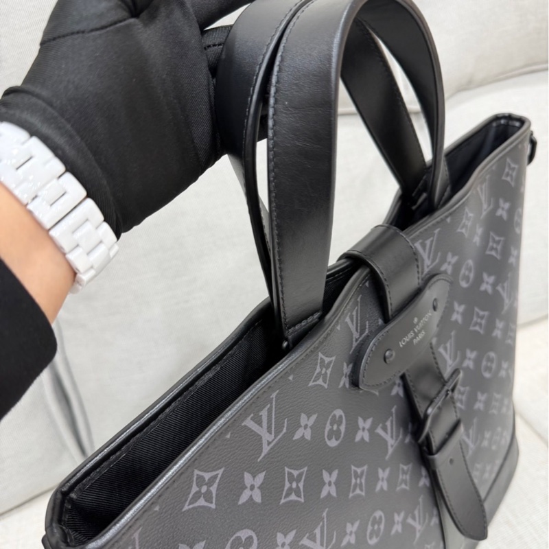 LV M45914黑灰老花公事包 斜背包 手提包👜-19