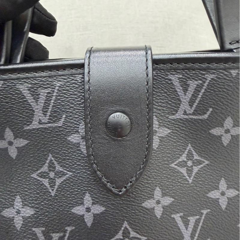 LV M45914黑灰老花公事包 斜背包 手提包👜-23