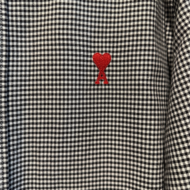 AMI Paris 黑白格紋襯衫-4