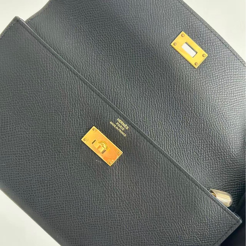🌈Hermes🧡Kelly Wallet🧡黑色金扣🌟98新🌈Epsom皮🌟Stamp Z🌟有貼膜🌟-1