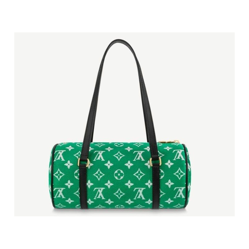 LOUIS VUITTON Papillon 綠色手提單肩包-4