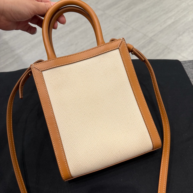 Celine 帆布 mini cabas vertical 迷你托特包 琴譜包 斜背包-2