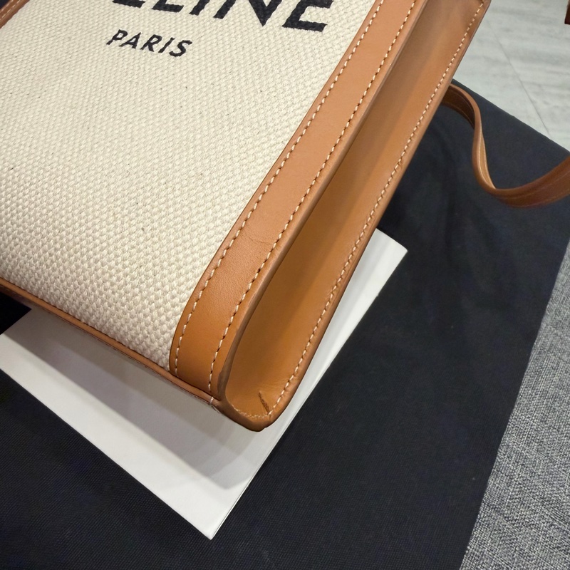 Celine 帆布 mini cabas vertical 迷你托特包 琴譜包 斜背包-9