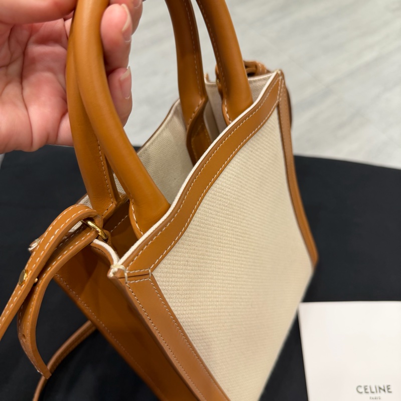 Celine 帆布 mini cabas vertical 迷你托特包 琴譜包 斜背包-13