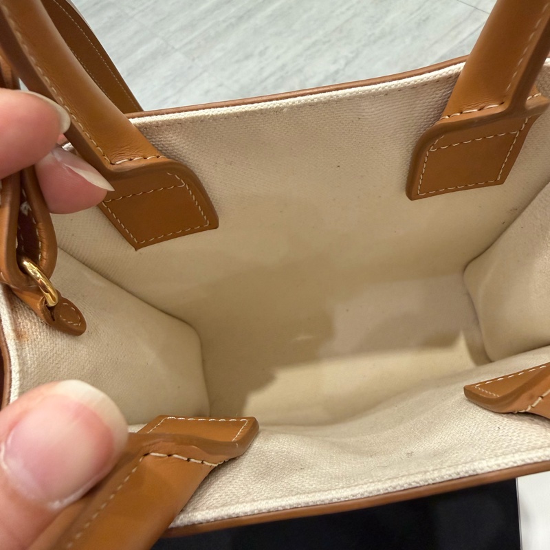 Celine 帆布 mini cabas vertical 迷你托特包 琴譜包 斜背包-15