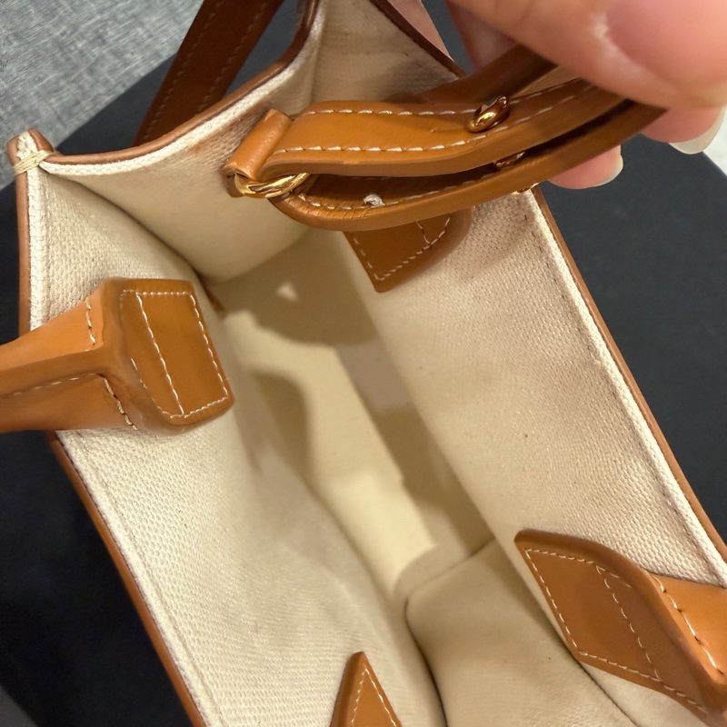 Celine 帆布 mini cabas vertical 迷你托特包 琴譜包 斜背包-18