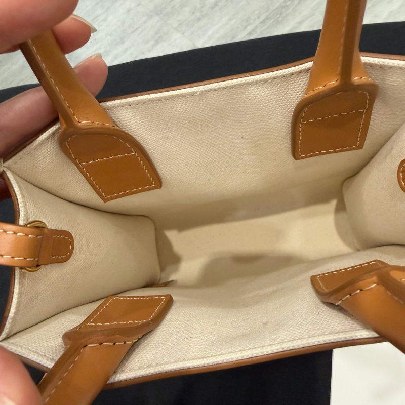 Celine 帆布 mini cabas vertical 迷你托特包 琴譜包 斜背包-22