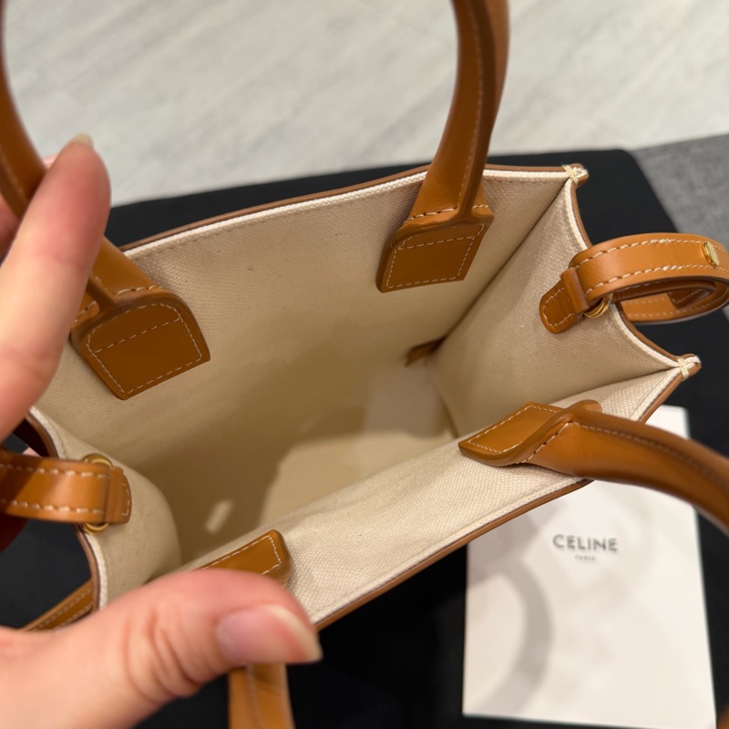 Celine 帆布 mini cabas vertical 迷你托特包 琴譜包 斜背包-23