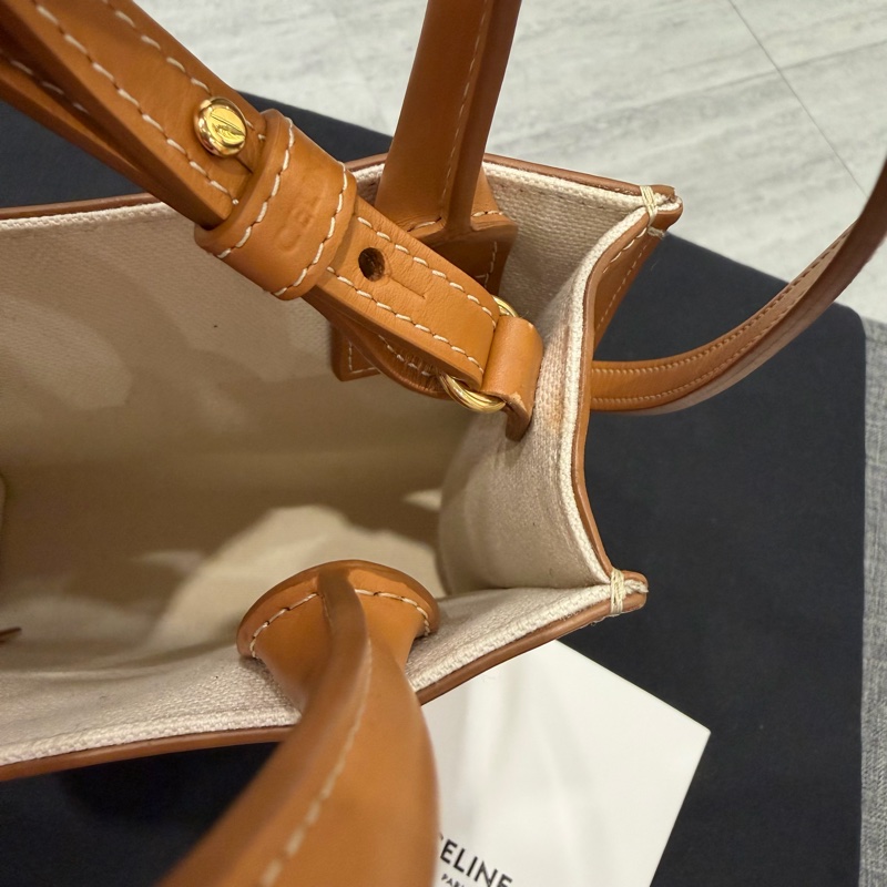 Celine 帆布 mini cabas vertical 迷你托特包 琴譜包 斜背包-25