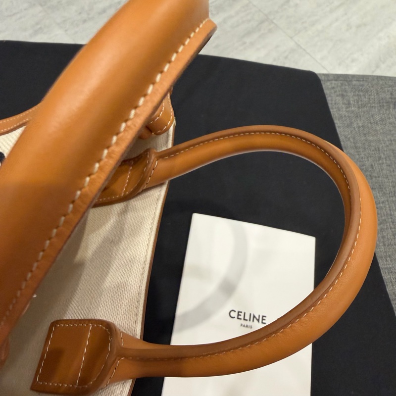 Celine 帆布 mini cabas vertical 迷你托特包 琴譜包 斜背包-30