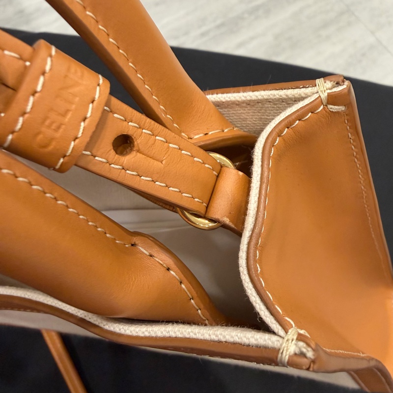 Celine 帆布 mini cabas vertical 迷你托特包 琴譜包 斜背包-36