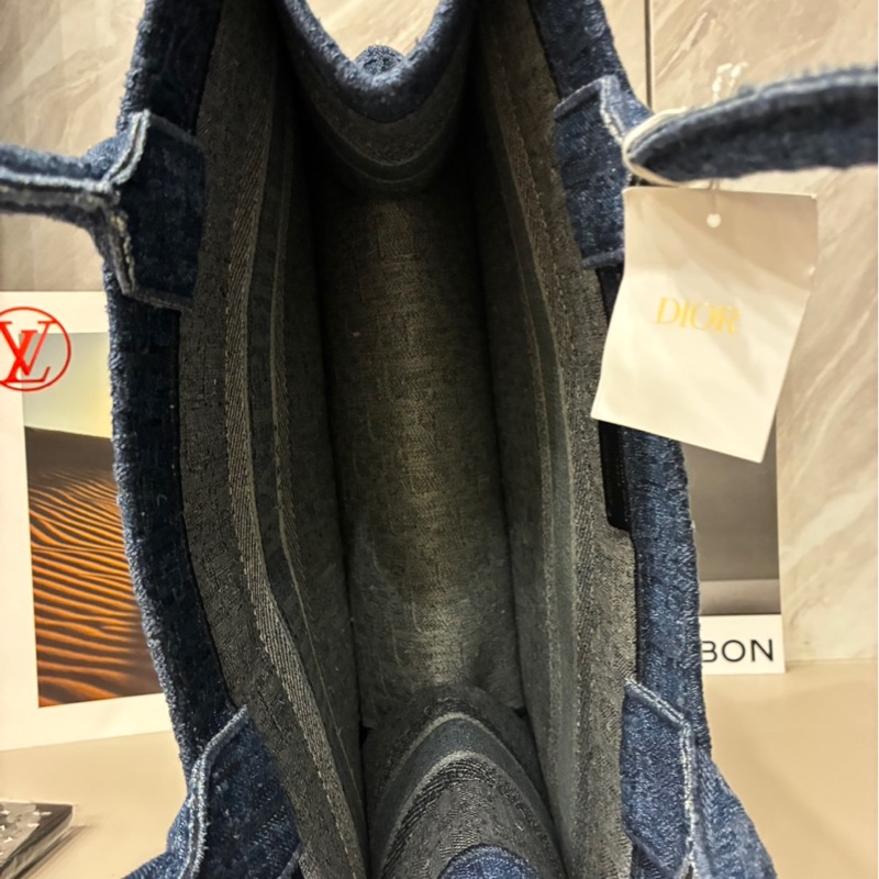 Dior 托特包 老花牛仔刺繡款-2