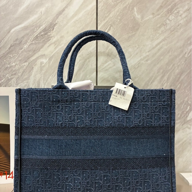 Dior 托特包 老花牛仔刺繡款-4