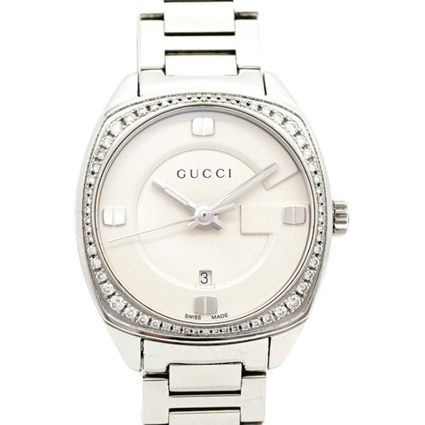 Gucci GG2570 142.5 銀色錶盤小姐腕錶
