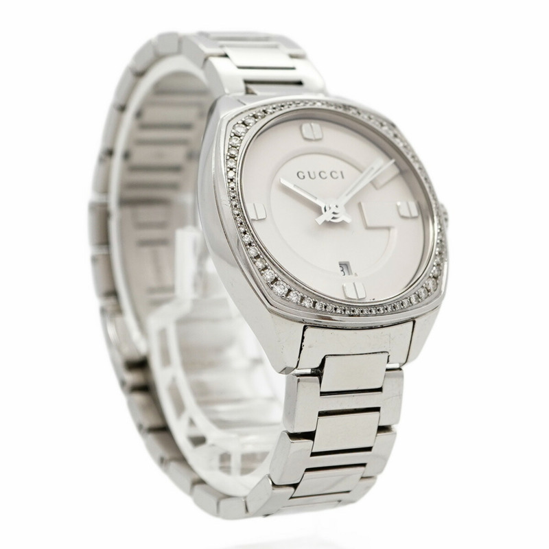 Gucci GG2570 142.5 銀色錶盤小姐腕錶-2