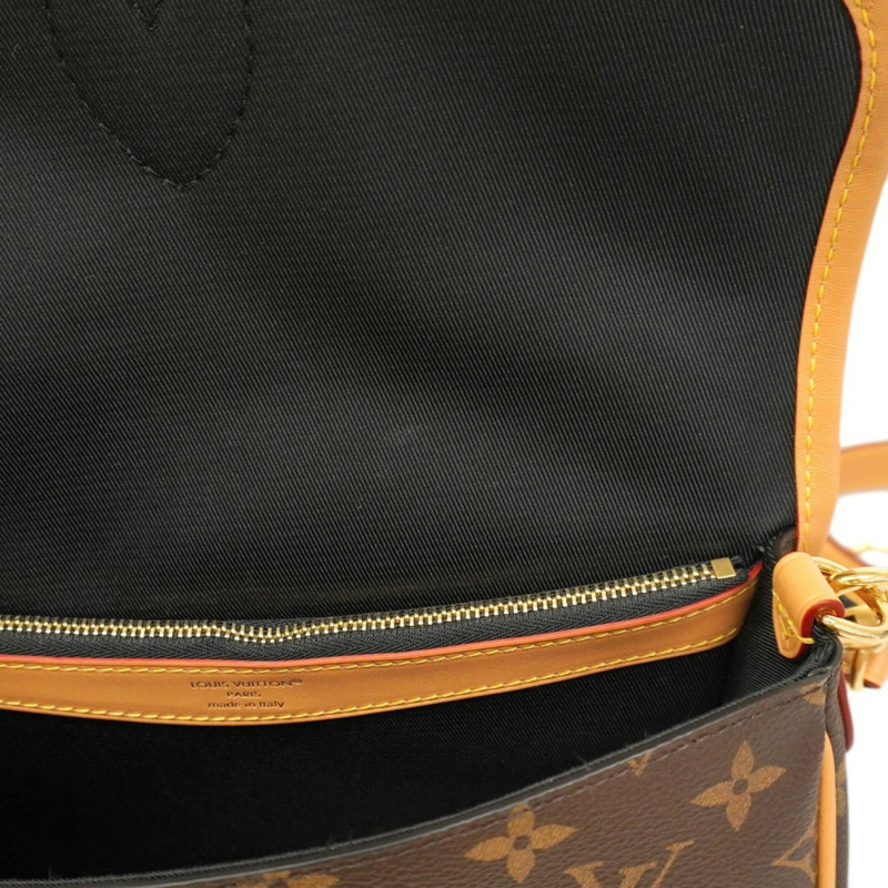 路易威登 Monogram Diane NM PM 手提包 M45985 棕色 Noir 女士兩用包-7