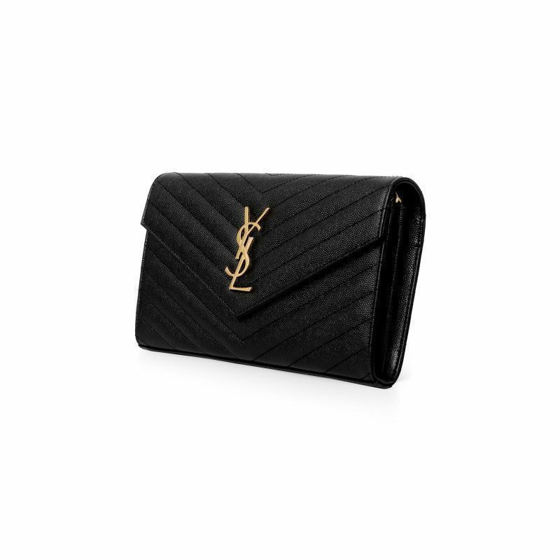 SAINT LAURENT Monogram Matelassé Cassandra 金鏈條包 377828 BOW01 1000-7