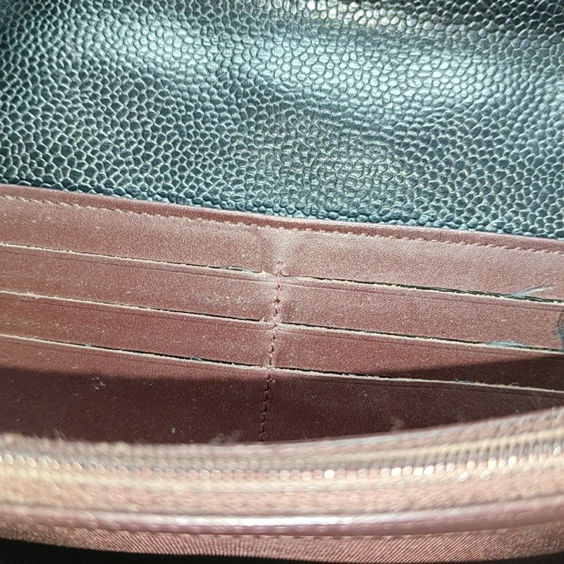 CHANEL CLASSIC FLAP黑色荔枝紋牛皮菱格銀包  銀色五金-11