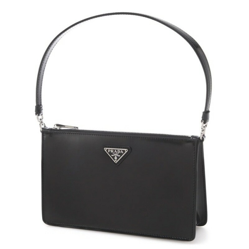 PRADA 磨毛 1BC155 F0002 黑色迷你包-3