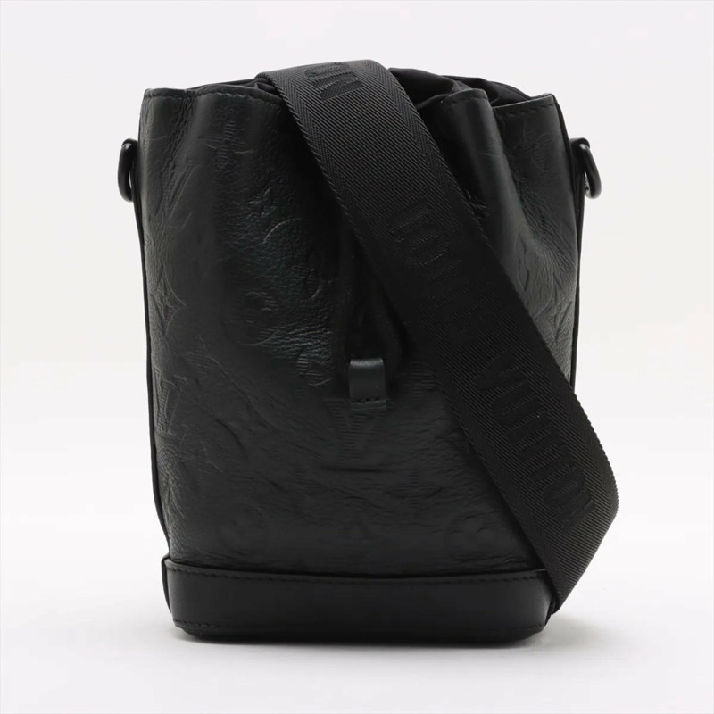 路易威登 RFID Monogram Empreinte Noe 斜背皮革肩背包 M82248 男士-0