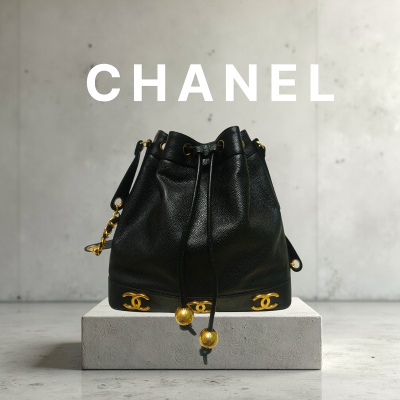 🔥年終狂降🔥【限時降價只到12/31（原68,800）】【8成新】㊣✨CHANEL✨(附防塵袋)香奈兒 老香 小香 雙C 黑金 雷標 牛皮 金球 托特包 肩背包 水桶包/二手包/二手精品🌳二手樹屋🌳-0