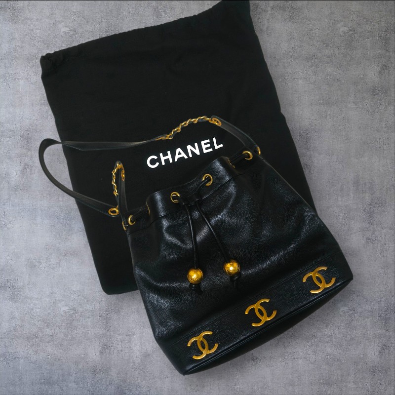 🔥年終狂降🔥【限時降價只到12/31（原68,800）】【8成新】㊣✨CHANEL✨(附防塵袋)香奈兒 老香 小香 雙C 黑金 雷標 牛皮 金球 托特包 肩背包 水桶包/二手包/二手精品🌳二手樹屋🌳-1