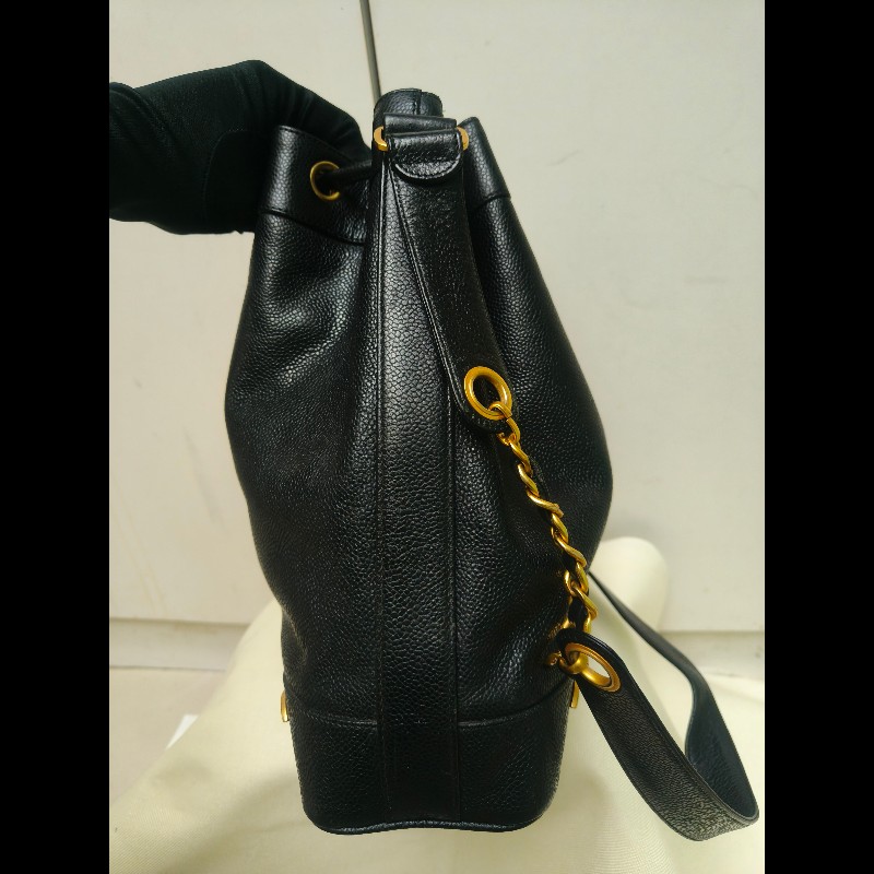 🔥年終狂降🔥【限時降價只到12/31（原68,800）】【8成新】㊣✨CHANEL✨(附防塵袋)香奈兒 老香 小香 雙C 黑金 雷標 牛皮 金球 托特包 肩背包 水桶包/二手包/二手精品🌳二手樹屋🌳-3